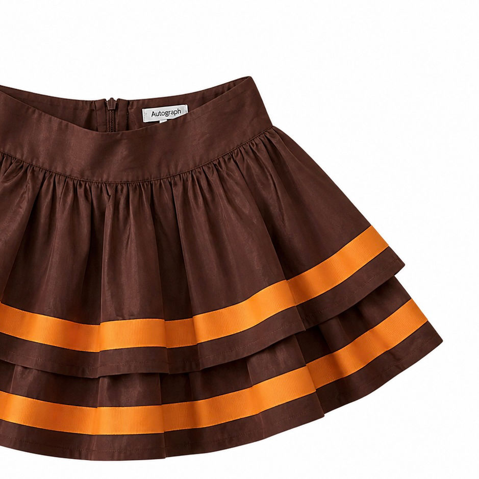 Thumbnail: Marks & Spencer Autograph Coffee Brown Skirt 