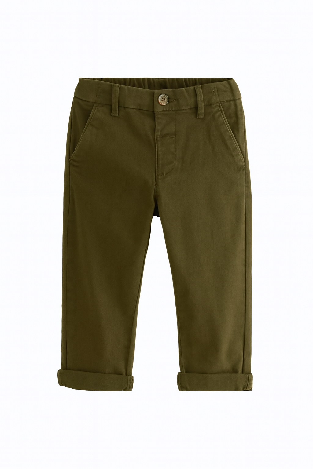 Next Army Green Stretch Chino KidsTrouser