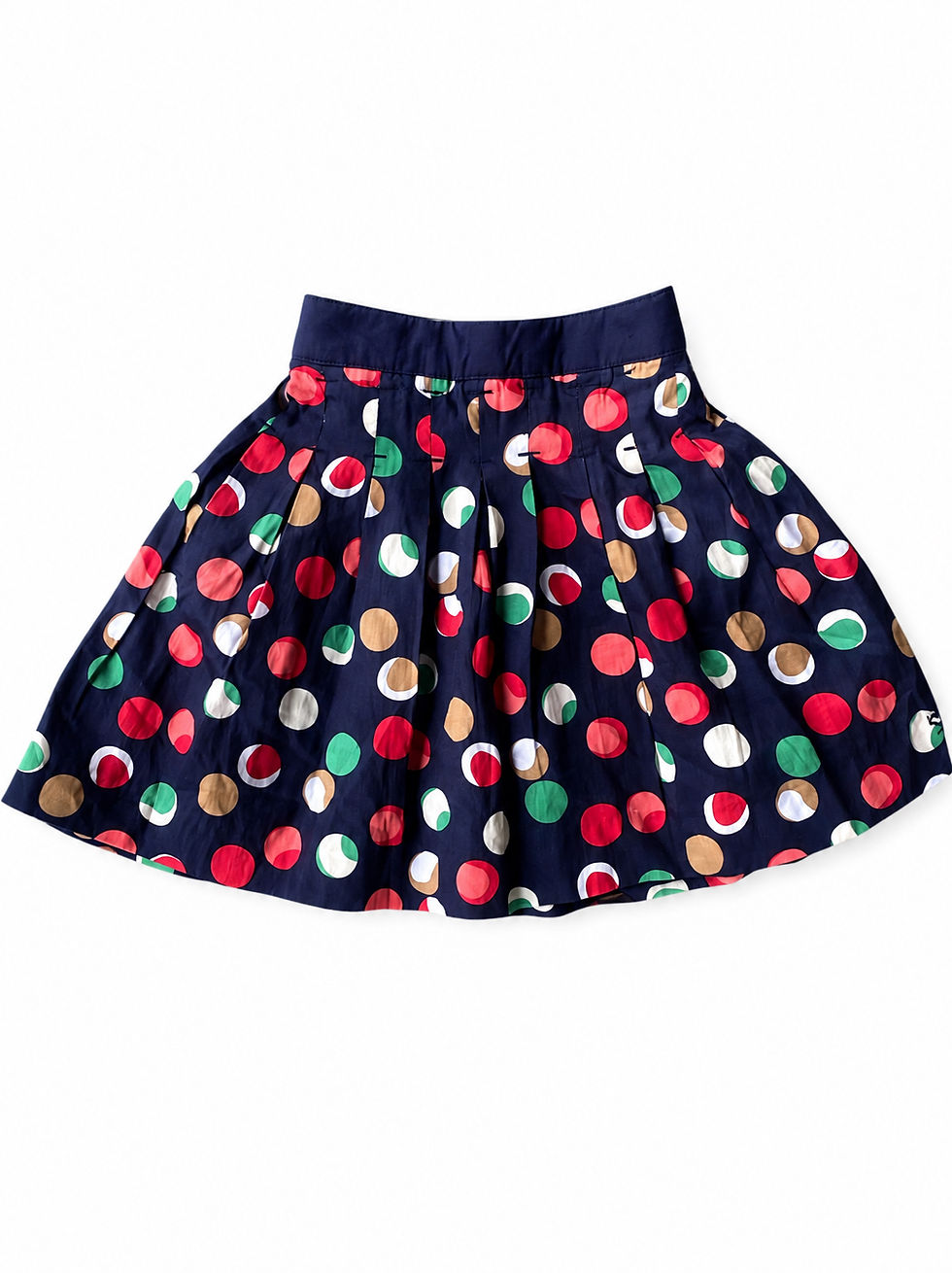 Thumbnail: Okaidi Girls Polka Dots Cotton Ball Skirt with Adjustable Waist 