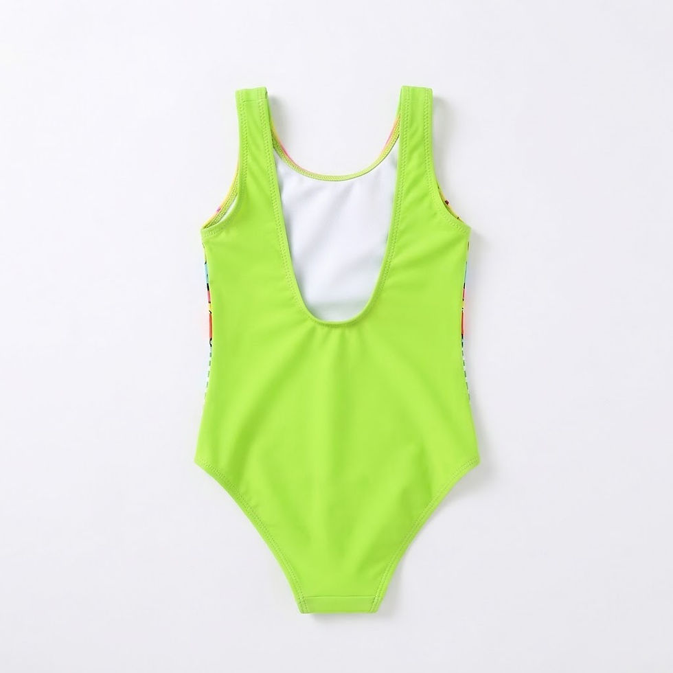 Thumbnail: Noname neon green and pink colorful butterfly Swimsuit 