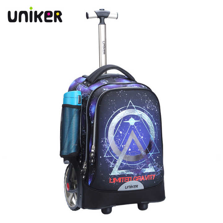 Uniker Unique Big Wheel Rolling Backpack Trolley bag