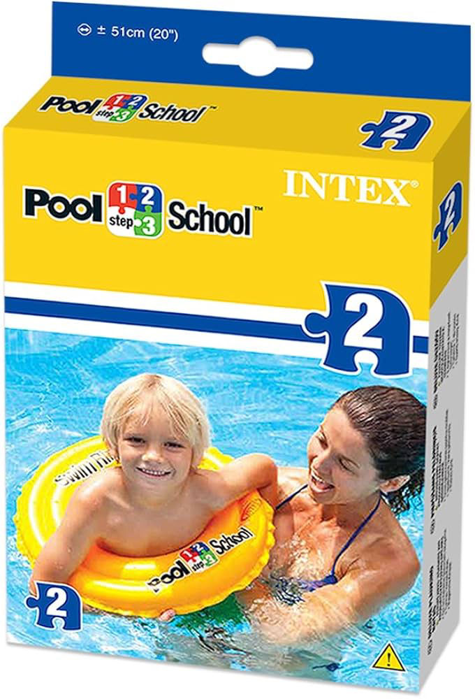 Thumbnail: INTEX  51cm School Step 2 Deluxe Swim Ring Pool