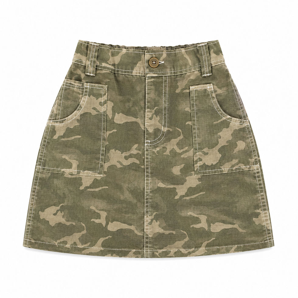 Thumbnail: Noname Girls Came Skirt with Elastic Waist 