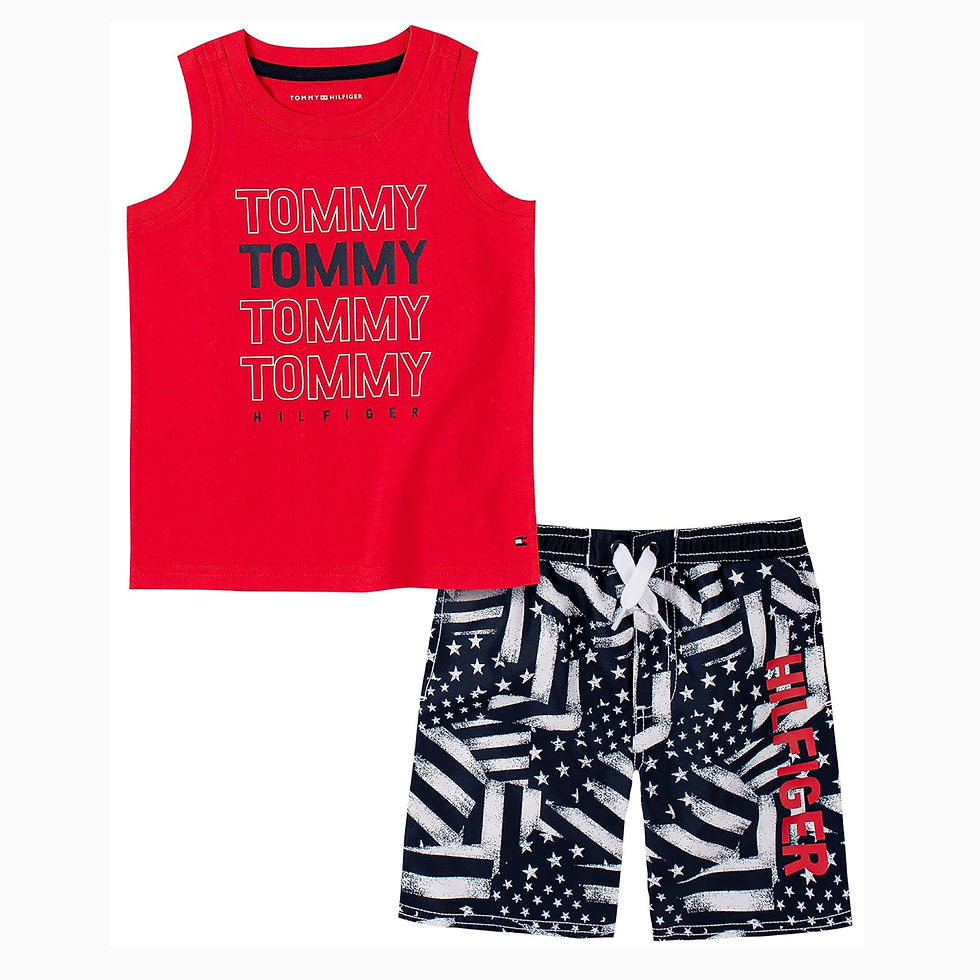 Thumbnail: Tommy Hilfiger boys 2 Pieces Tank Top Shorts Set 