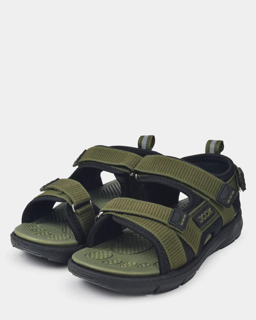 Thumbnail: Jook Sandals in a green and black colorway