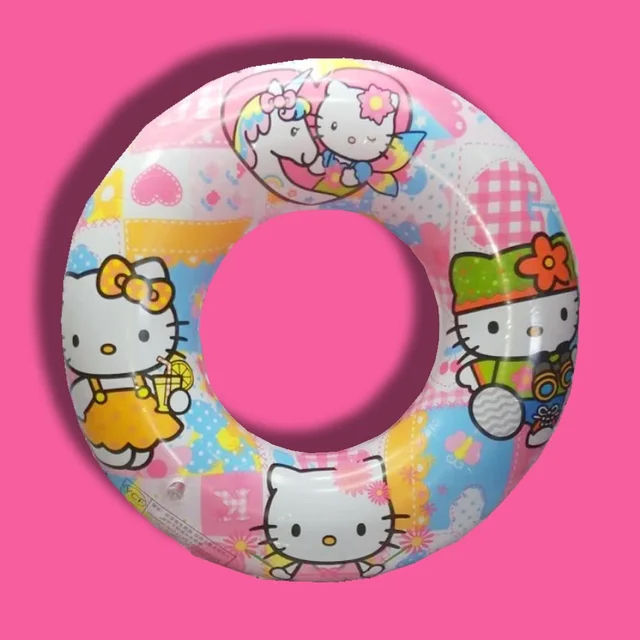 Thumbnail: Hello Kitty themed inflatable pool swim ring 70cm (6+ Years)