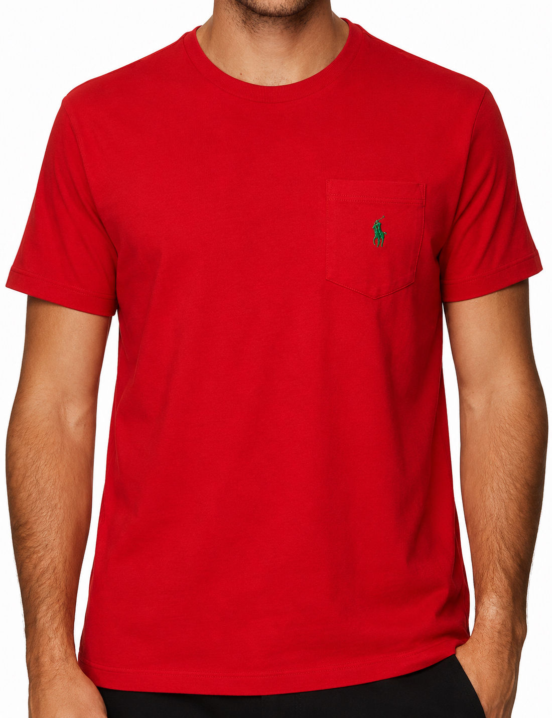 Polo Ralph Lauren Men's Crew Neck T-Shirt (Small, RL 2000 Red)