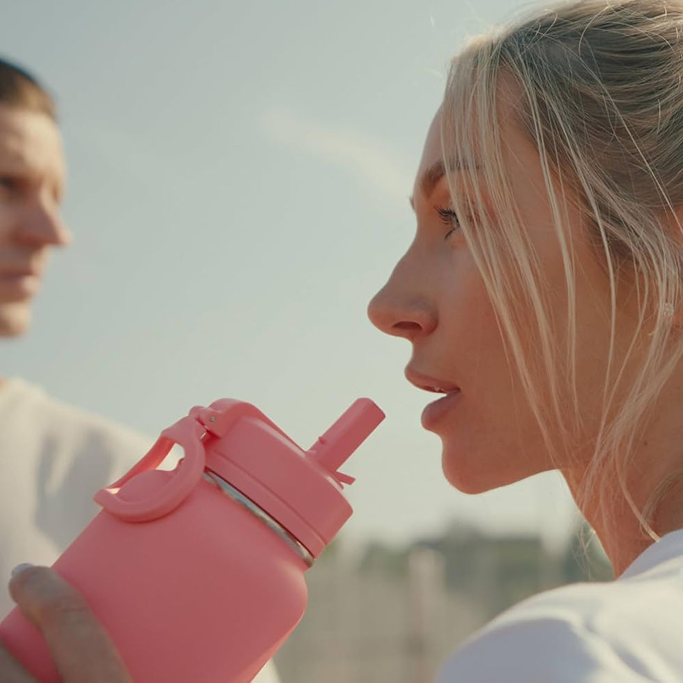 Thumbnail: Hydrapeak 32oz/946ml Sport Insulated Water Bottle with Straw Lid-Lemon (NO RETUR