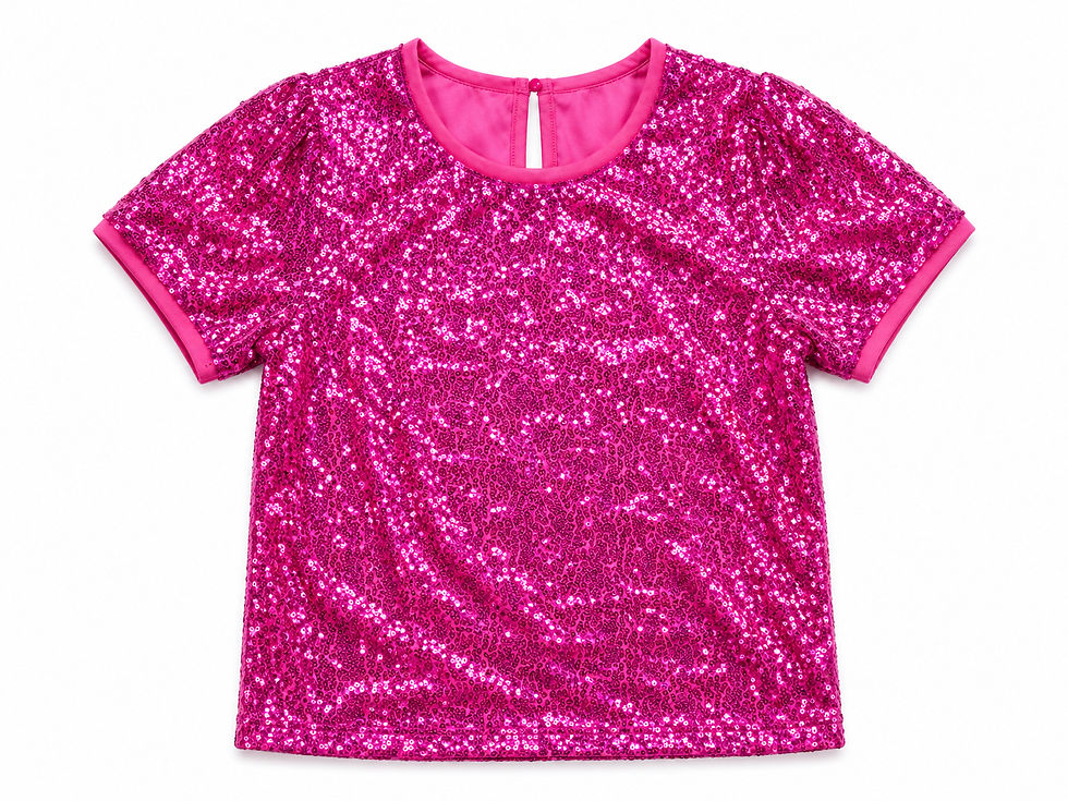 Thumbnail: C & A Girls Sequined Pink Party top 