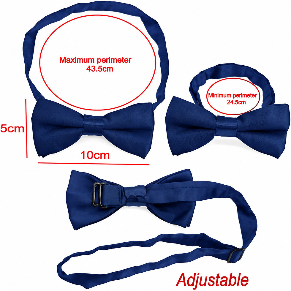 Thumbnail: Kids Bow Tie and Braces Set for Little Boys Clip-On Y-Shape Suspenders-N.Blue