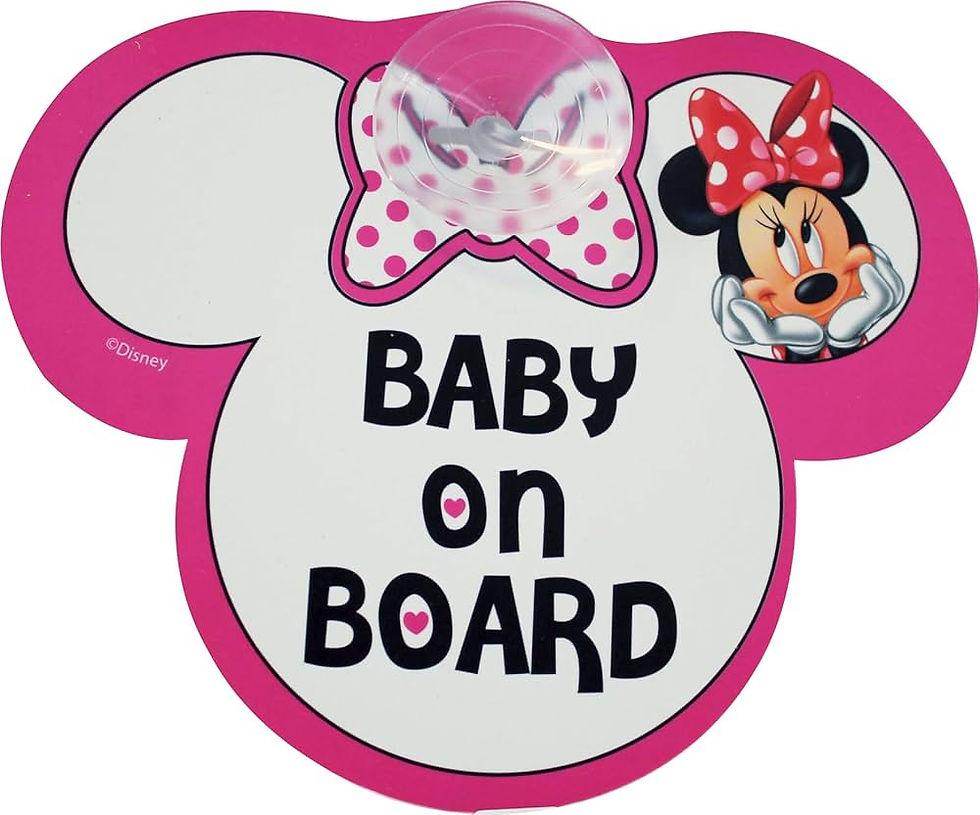 Thumbnail: Disney Minnie Mouse Car Sign - Baby On Board