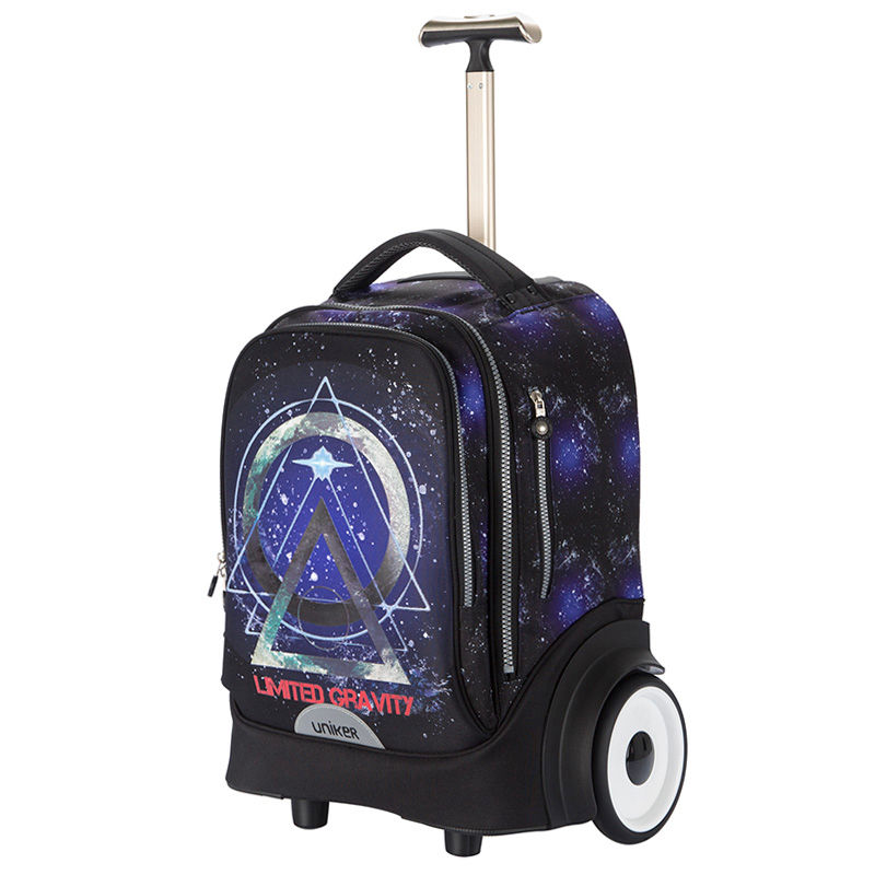 Thumbnail: Uniker Unique Big Wheel Rolling  Backpack Trolley bag -Back to School 
