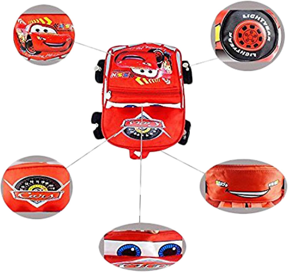 Thumbnail: Cars Lightning McQueen School Bag Cars Shaped Backpack - Back to School 