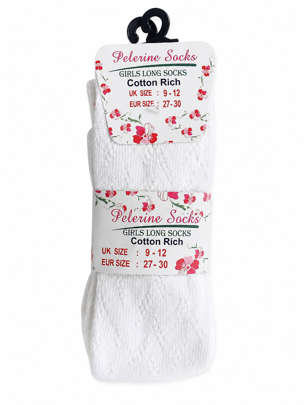 Thumbnail: Pelerine Girls Long Sock 3in1 Cotton Rich Holo Back to School Socks 