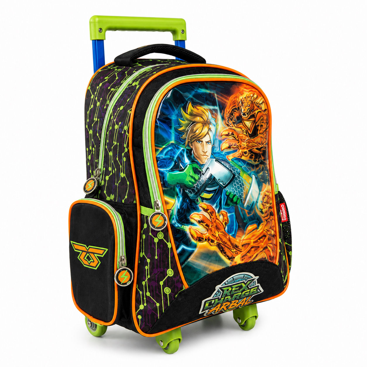 REX HUNTER Action 4 Wheels Trolley Backpack Bag - Back to School