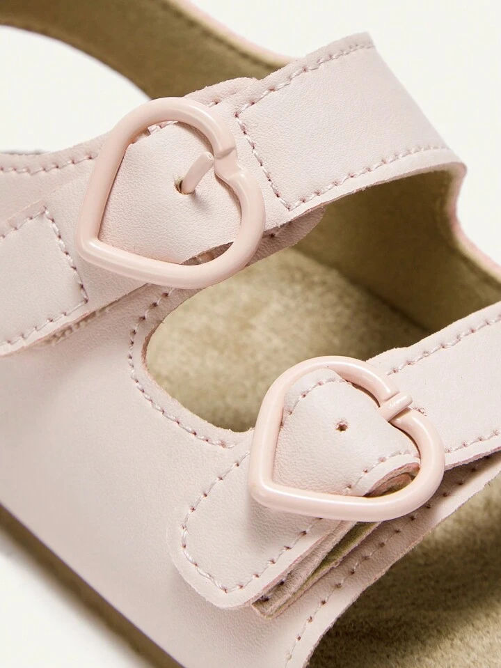 Thumbnail: Cozy Pixies Girls & Kids Casual Soft Hook And Loop Heart Design Flat Beach/Pool 