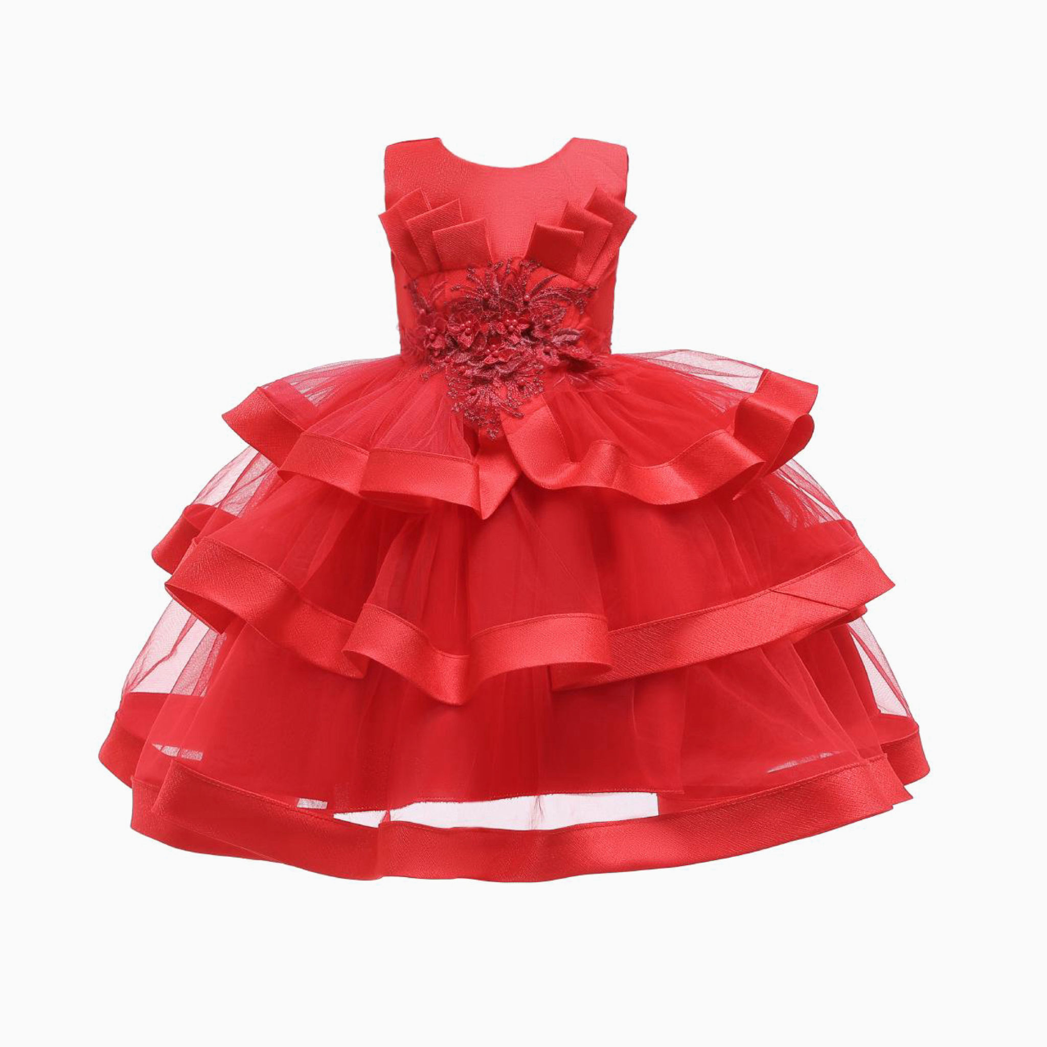 BEAUTIFUL RED DRESS FOR GIRLS-Gown 