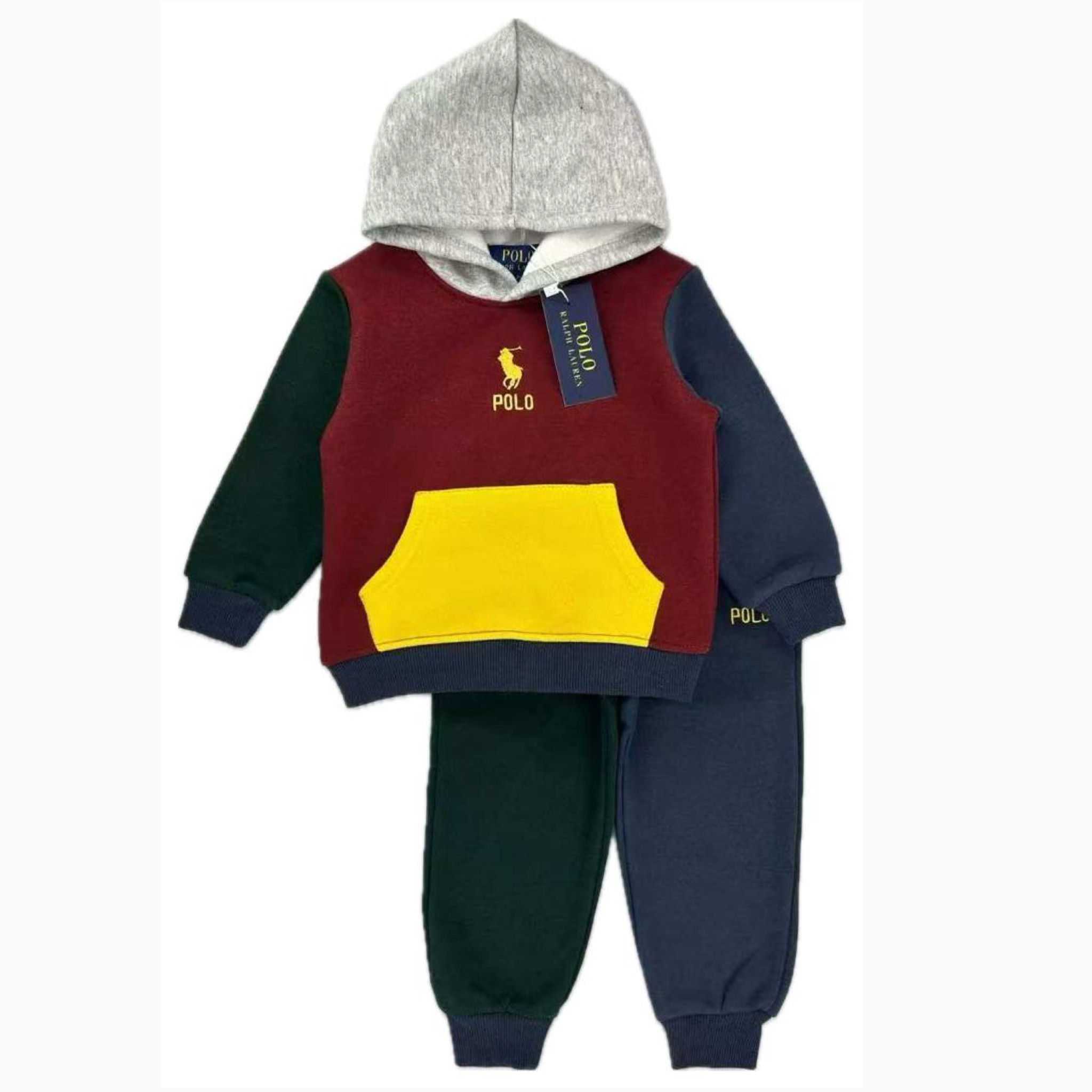 POLO RALPH LAUREN Kids' Boy's Color-blocked Fleece 2PC SET