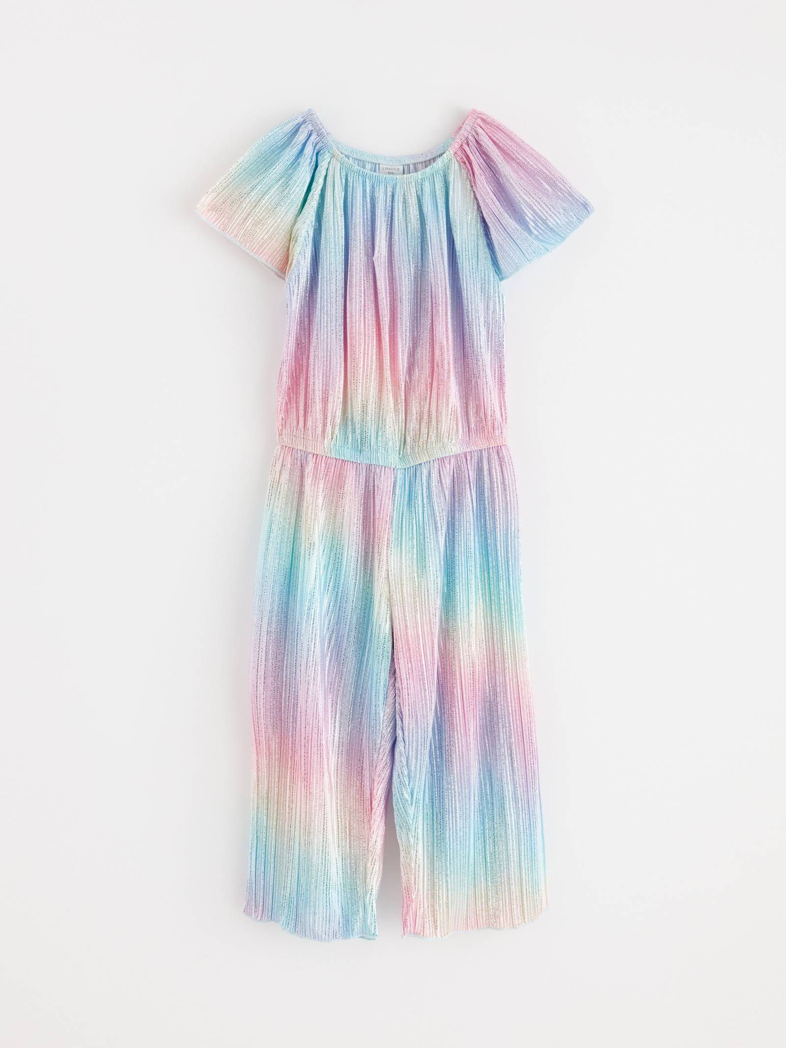 Linden kids Rainbow Girls Jumpsuit with Glitters