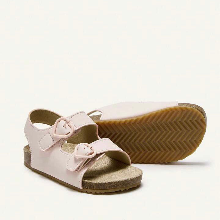 Thumbnail: Cozy Pixies Girls & Kids Casual Soft Hook And Loop Heart Design Flat Beach/Pool 