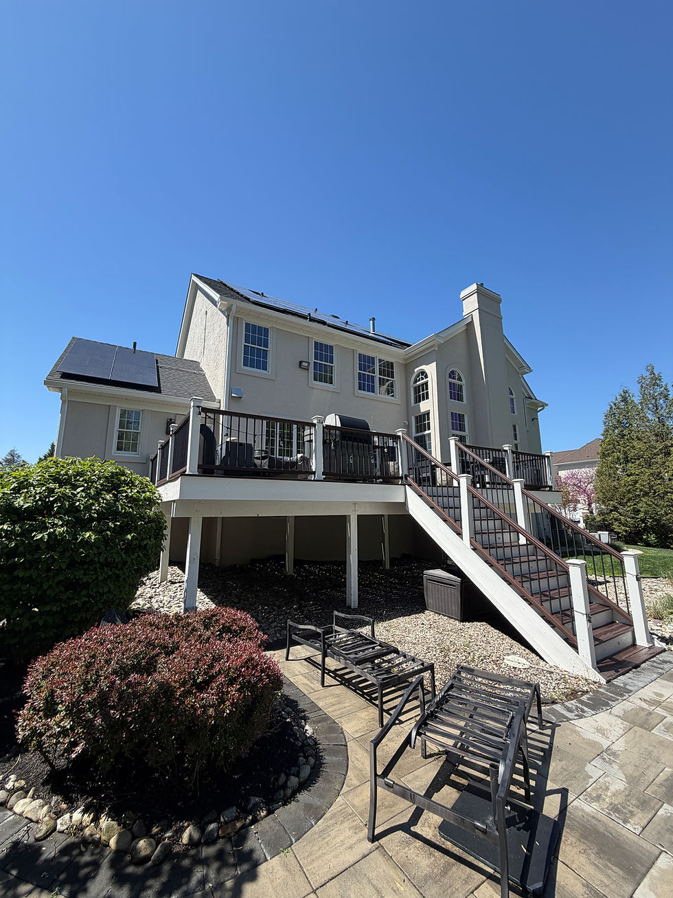 Professional house washing service in Moorestown, NJ by Greenway Pressure Washing. Soft wash exterior cleaning safely removes dirt, algae, and mildew from vinyl siding, restoring the home's curb appeal.