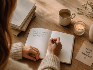 Rustige ochtend met journaling moment