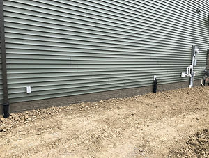 Close-up view of expert parging texture and application quality