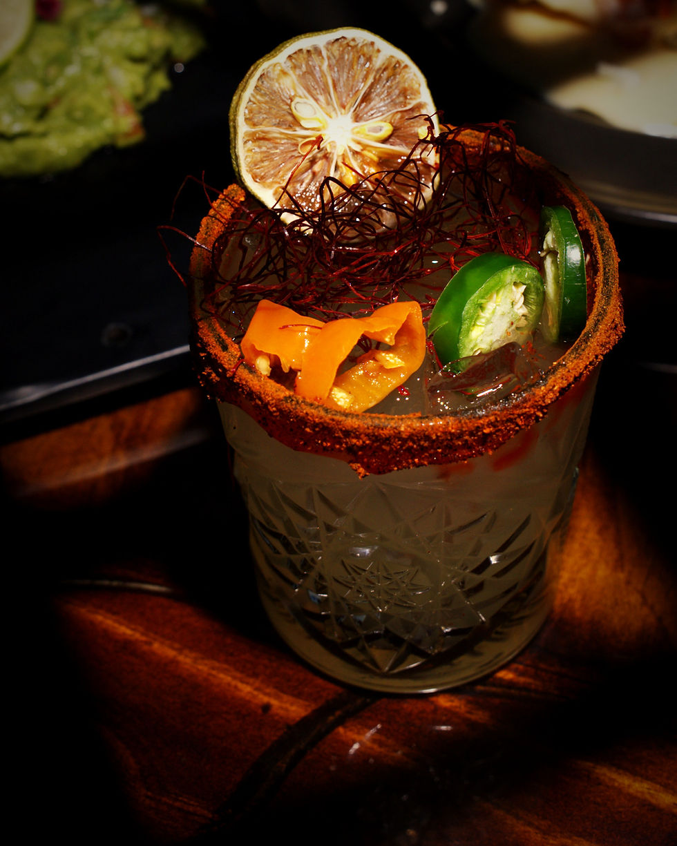 Spicy margarita with a chile-salt rim at Casa Real in Loveland