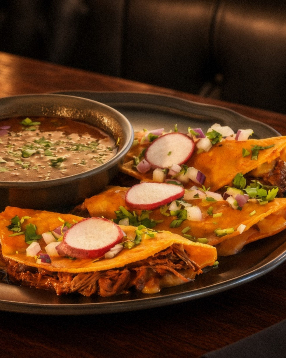 Birria Tacos with consommé at Casa Real in Loveland