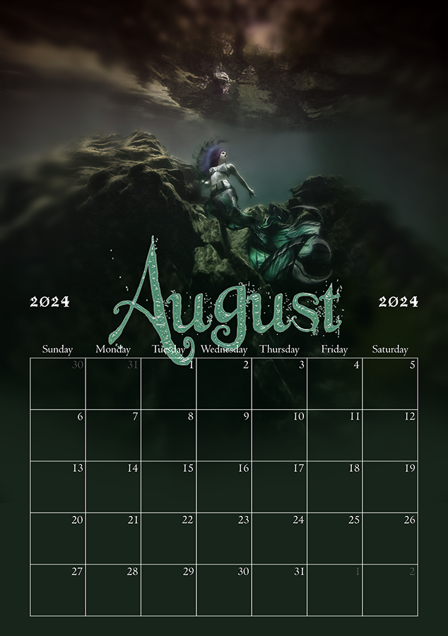 Miniature : Tresor de la Mer 2024 Mermaid Fantasy Photography Calendar School Supplies