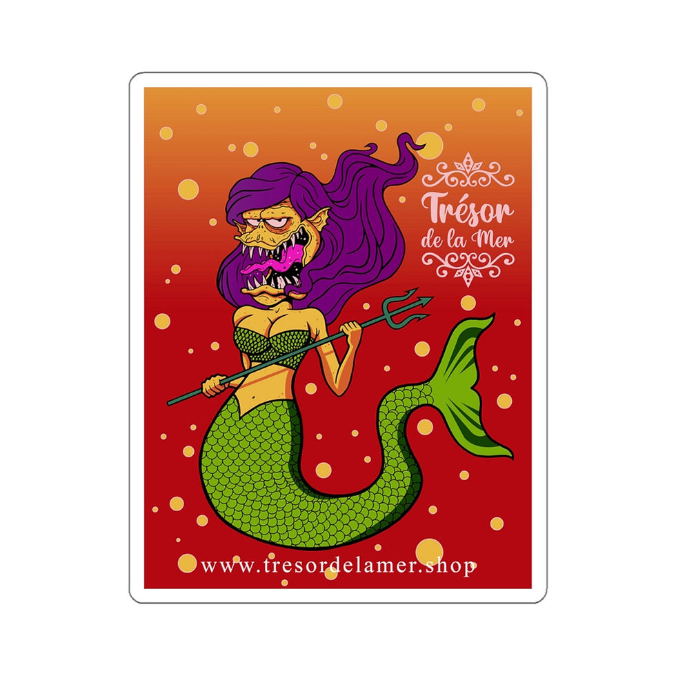 Miniaturbild: Tresor de la Mer Monster Mermaid Sticker Halloween - Locker Stickers, Laptop Stickers