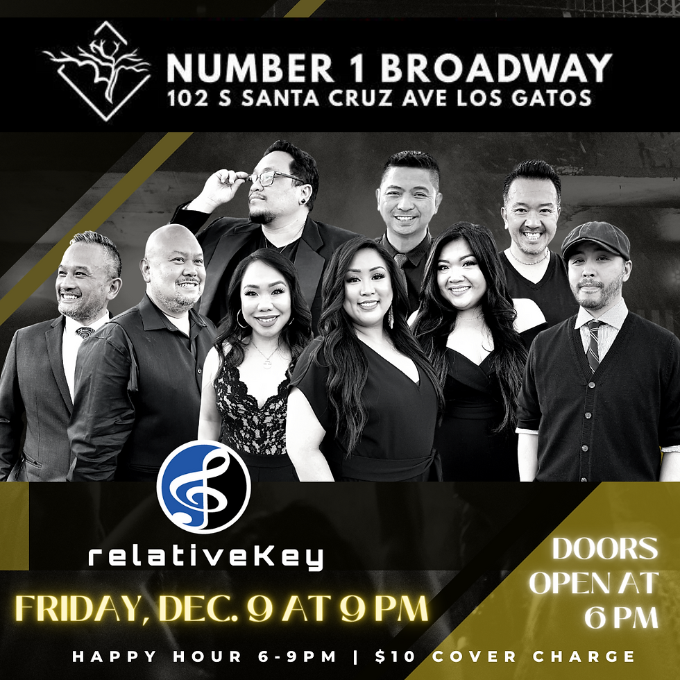 relativeKey Band and a DJ plus Happy Hour 6-9pm