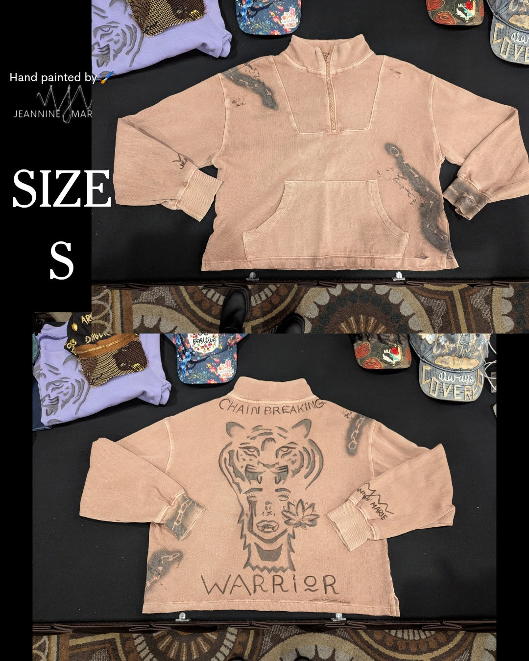 (S) Chain Breaking Warrior Distressed Sweatshirt