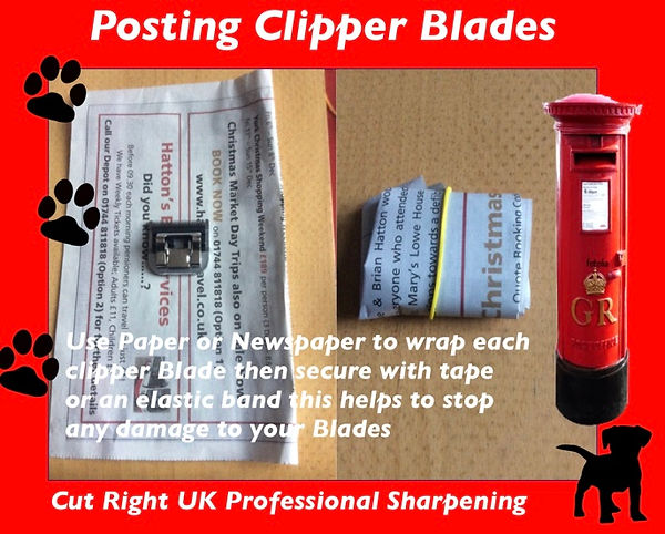 safely wraping clipper blades for posting