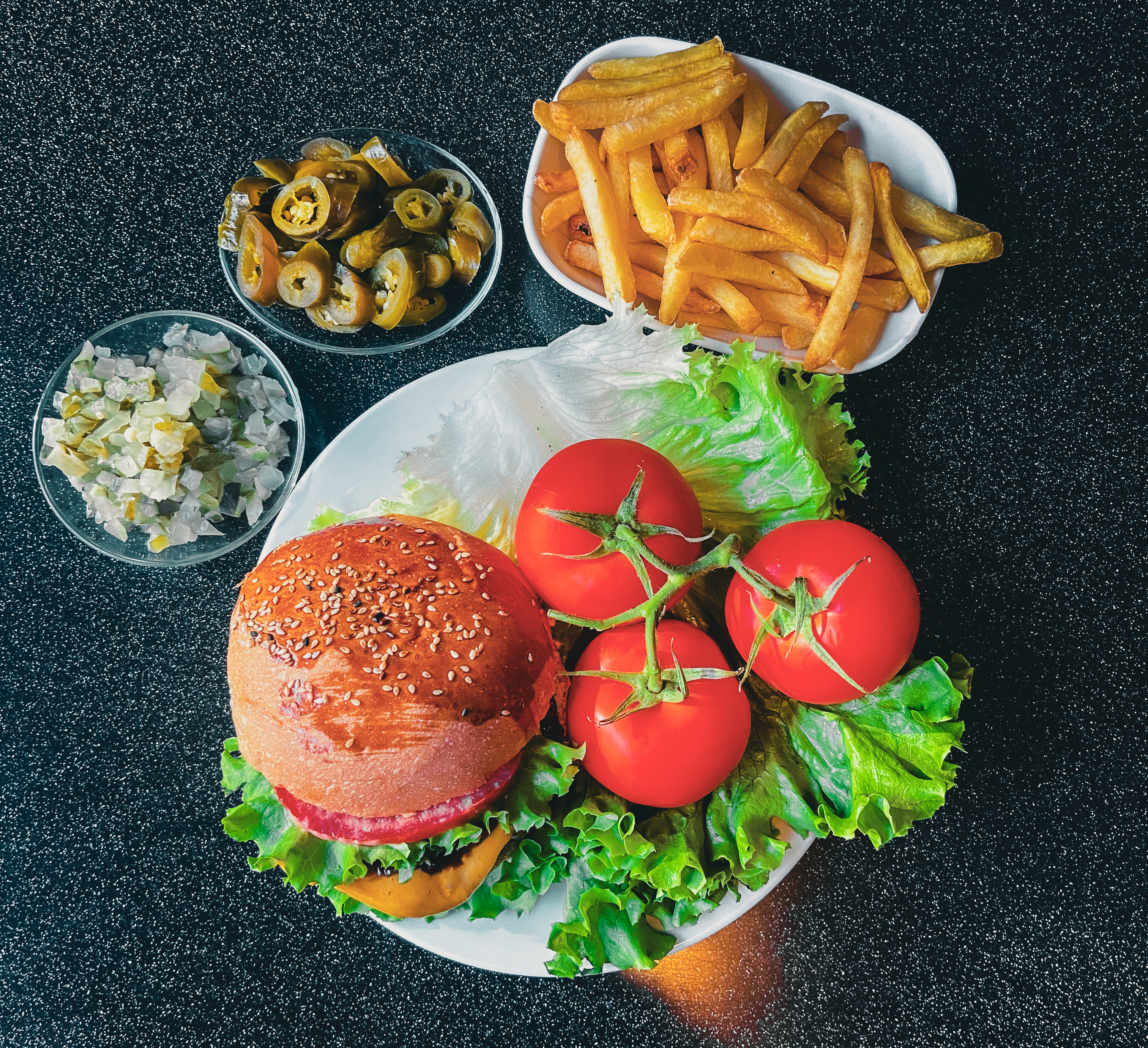 Arranged Food and Objects