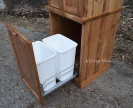 pull out trash and recycling cabinet
