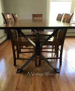 Industrial trestle table