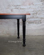 black painted farm or cottage style dining table legs