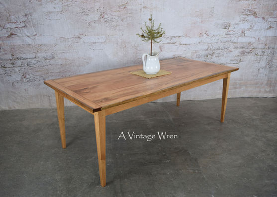 Concord MA made solid wood dining table 