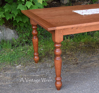 turned dining table legs 
