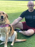 fitness coach with dogs