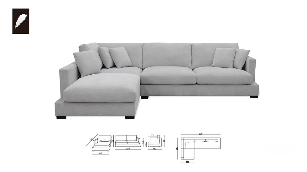 Thumbnail: Karma Goose Feather Sofa with Chaise