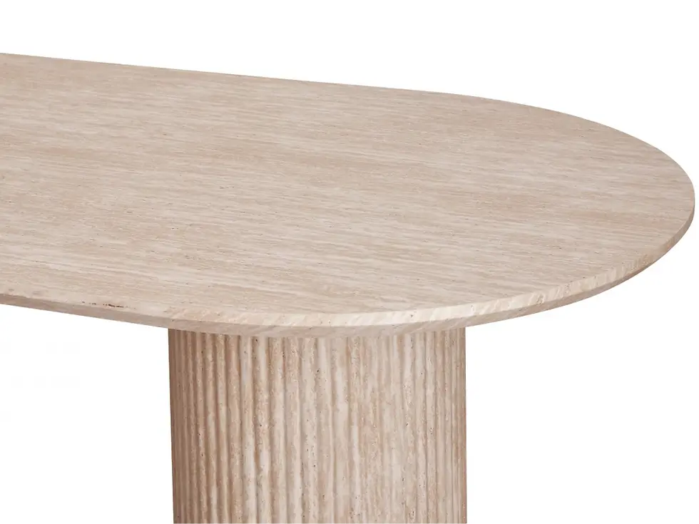 Thumbnail: Milos Limestone 2m Oval Shape Dining Table