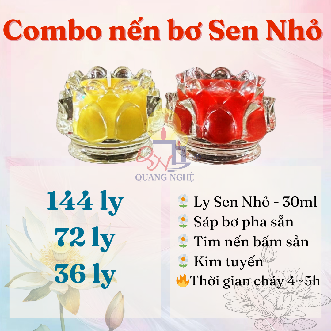 Combo nến bơ Sen Nhỏ