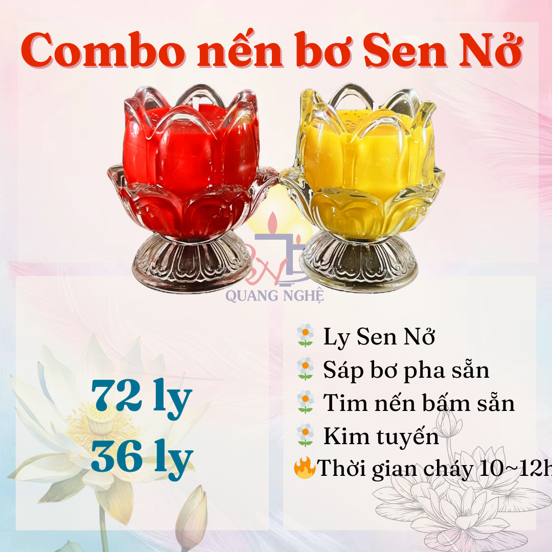 Combo nến bơ Sen Nở
