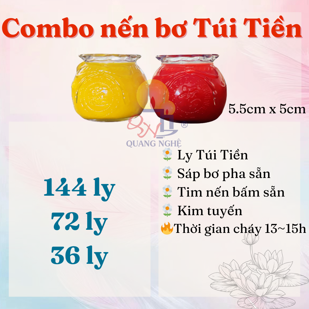 Combo nến bơ Túi Tiền