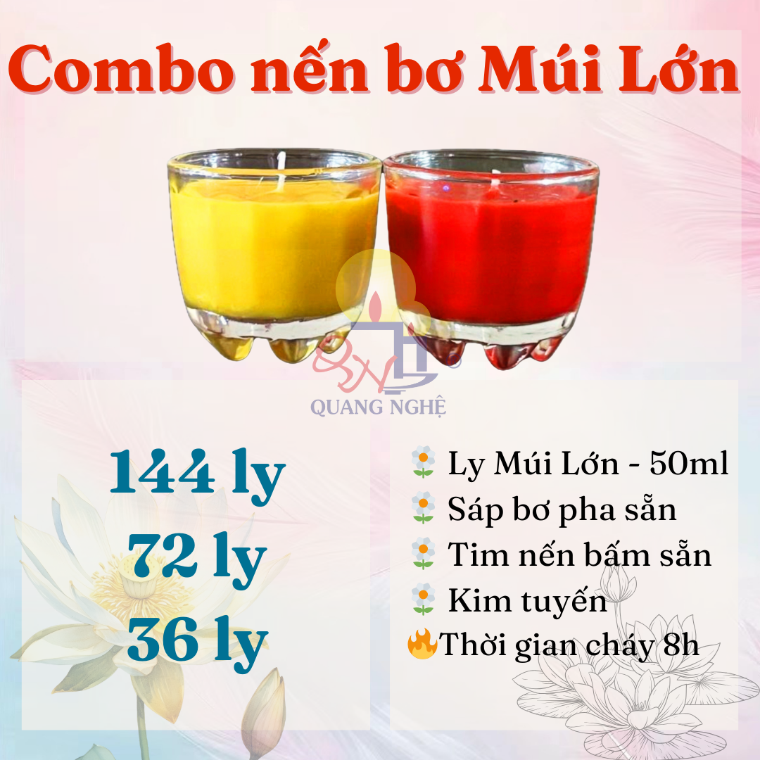 Combo nến bơ Múi Lớn