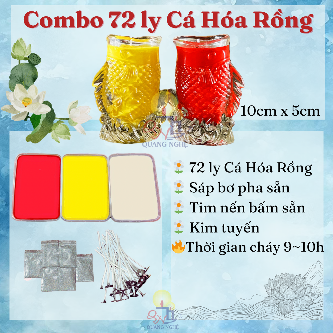 Combo nến bơ Cá Hóa Rồng