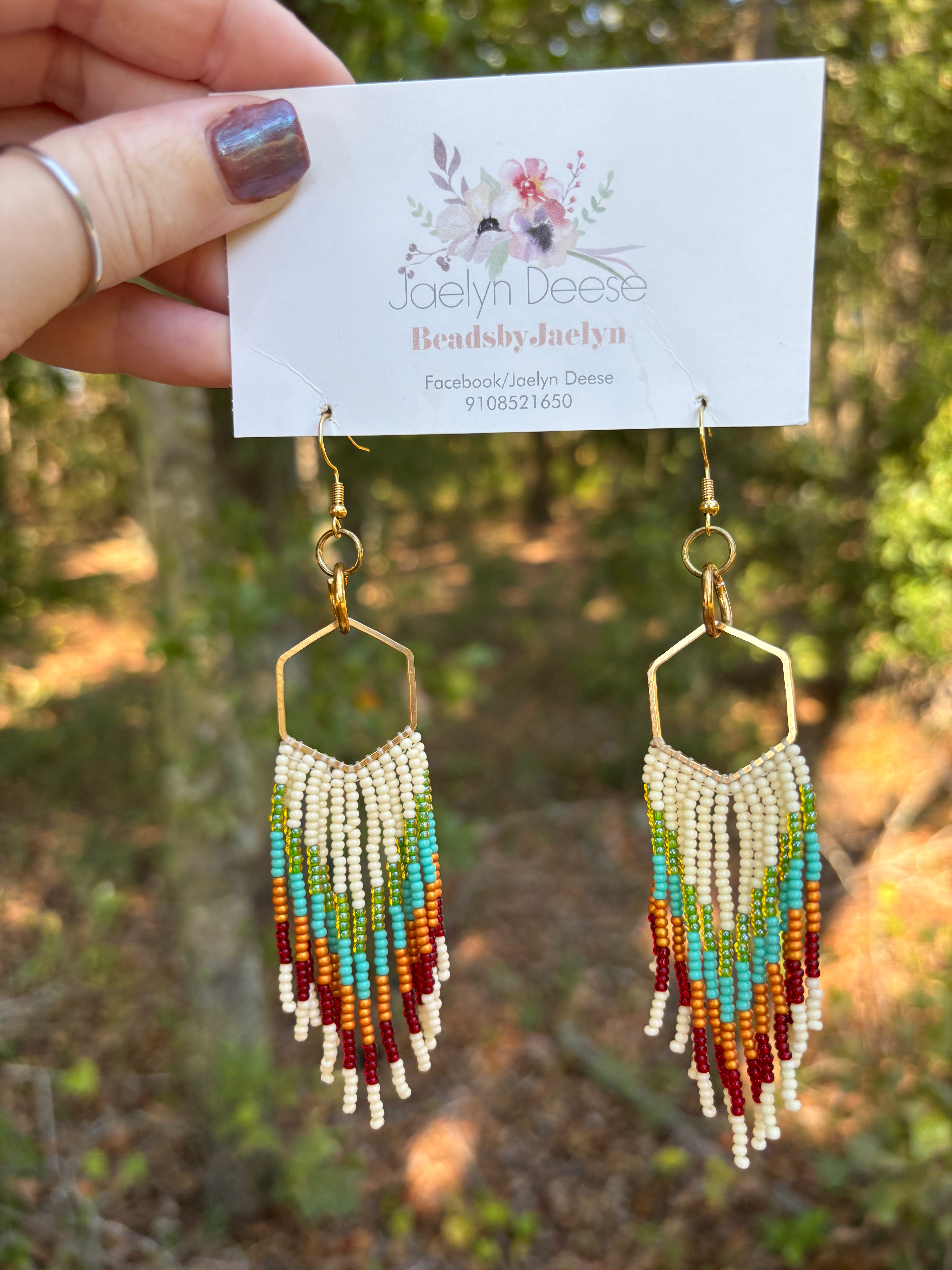 Fall and Gold Dangle Earrings 