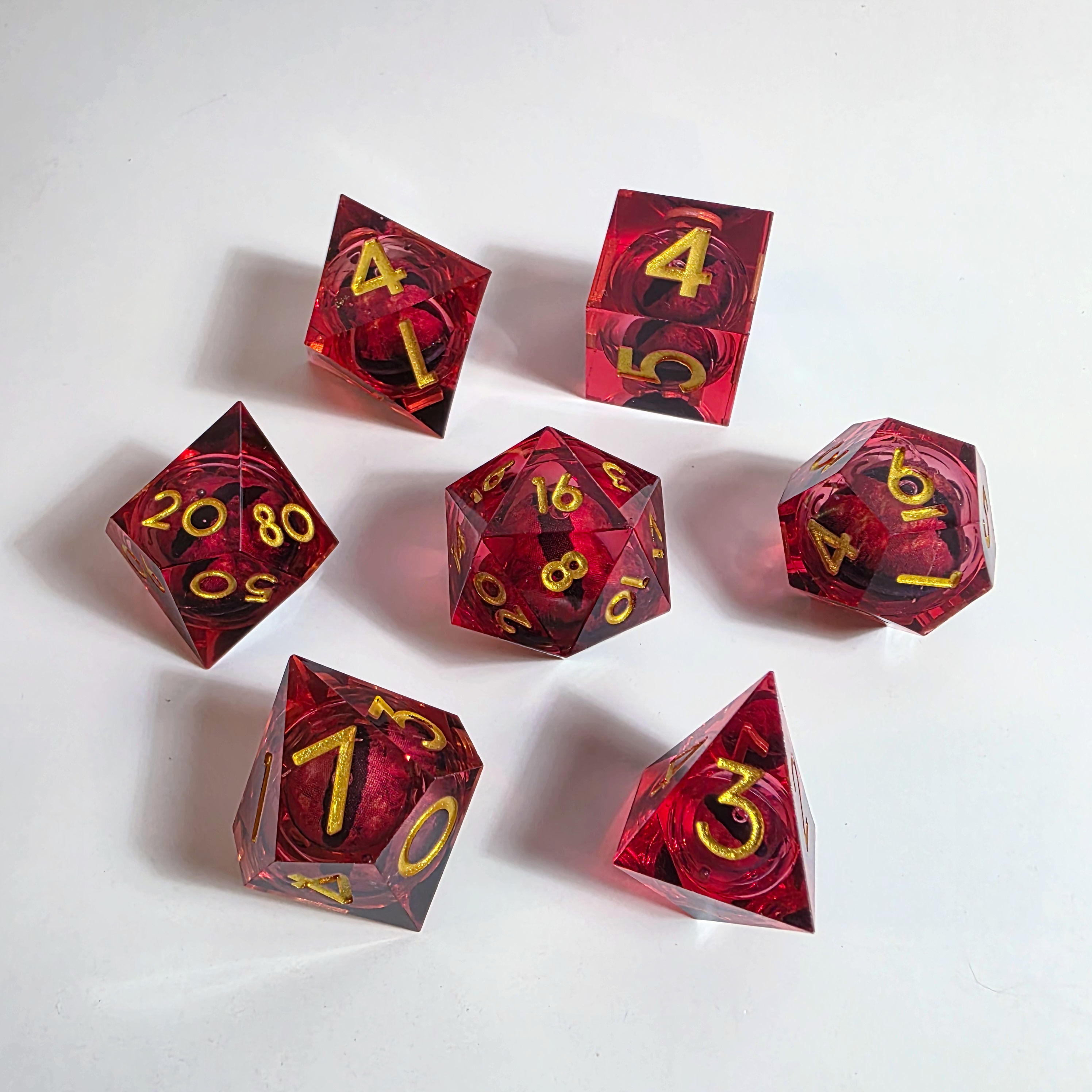 Red Dragon Eyes Dice Set